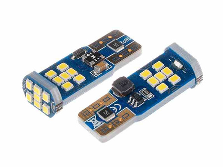 Żarówka VISION W5W (T10) 12/24V 21x 2016 SMD LED, nonpolar, CANBUS, biała, 2 szt.