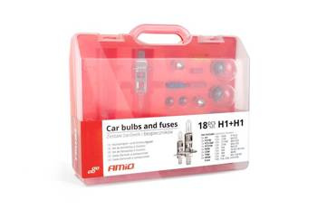 Zestaw żarówek i bezpieczników 18szt. (2xH1)