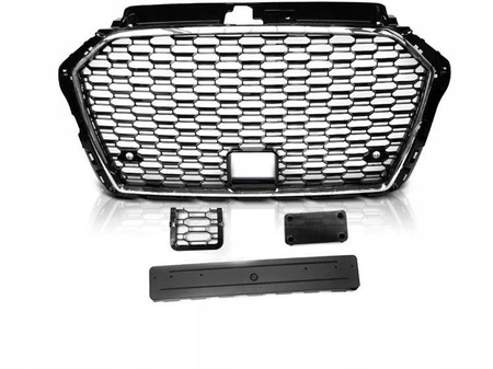 Grill Atrapa Audi A3 8v 17- RS3 Style Chrome Black