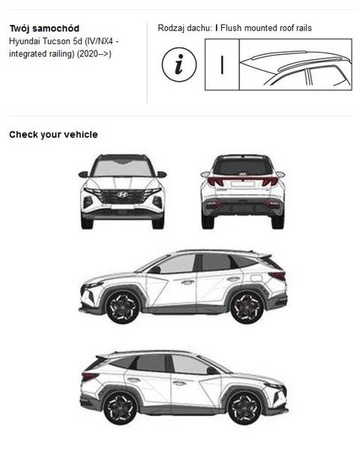 Bagażnik dachowy CRUZ AIRO FUSE DARK Hyundai Tucson 2020