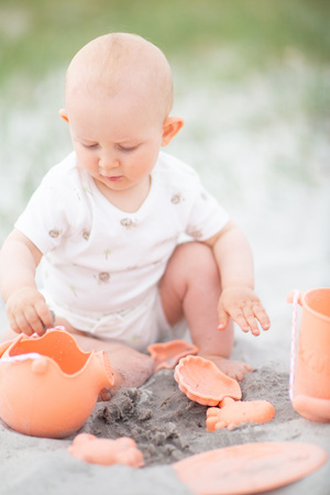 Silikonowy dysk Scrunch - Koralowy