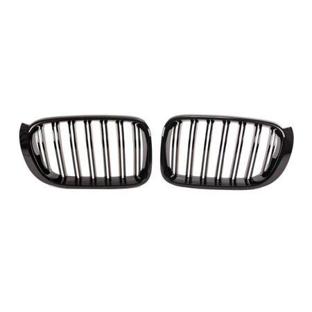 Grill sportowy podwójne żeberka Gloss Czarny BMW X3 F25 X4 F26 Facelift 2014-2018