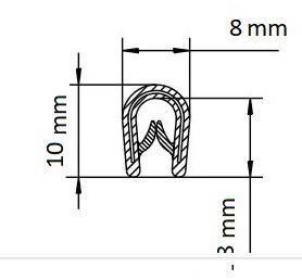 Listwa zbrojona 10mm x 8mm x 5M