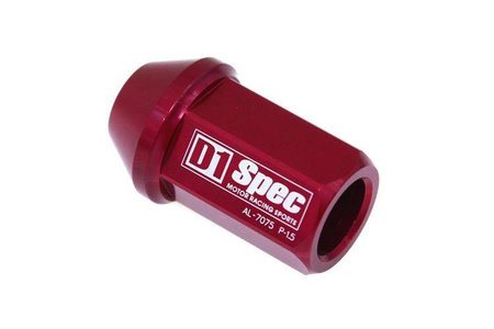 Nakrętki M12x1.5 Alu 40mm D1Spec Orginal Red Stożek