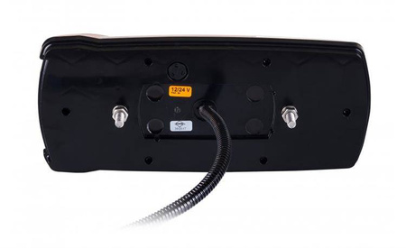 Lampa zespolona tylna HOR 87 - Carmen, diodowa 12/24 V, prawa, z oświetleniem tablicy rejestracyjnej, przewód 6x0,5 mm2, długość 0,3 m + peszel + gniazdo 7-pin (nakładki na światło hamowania)