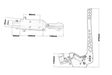 Hamulec ręczny hydrauliczny uniwersalny DRIFT