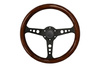 Kierownica 350mm Drewno Black