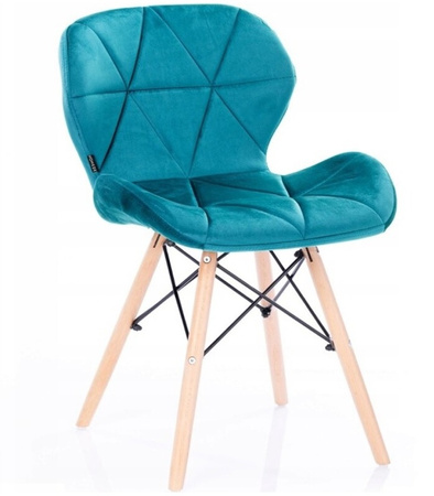 KRZESŁO SILLA TAPICEROWANE NOWOCZESNY DESIGN DREWNO DO SALONU JADALNI