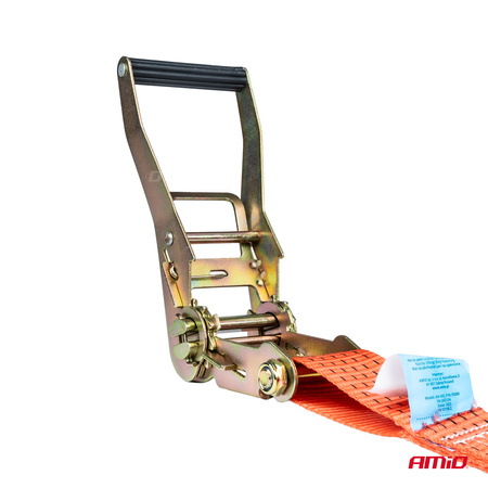 Pas transportowy z napinaczem i szelką 5T 5000kg 50mm 3m AMIO-03317