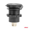 Ładowarka samochodowa z gniazdami USB i testerem napięcia wodoodporna z włącznikiem 2x USB-C 12V 24V AMIO-04226