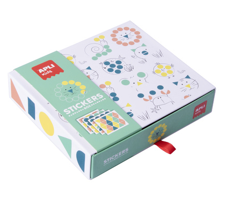 Zestaw z naklejkami geometrycznymi Apli Kids - Zwierzęta