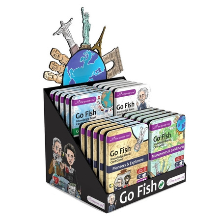 Podróżna gra karciana Kwartet The Purple Cow - Go Fish Kraje, Flagi i inne