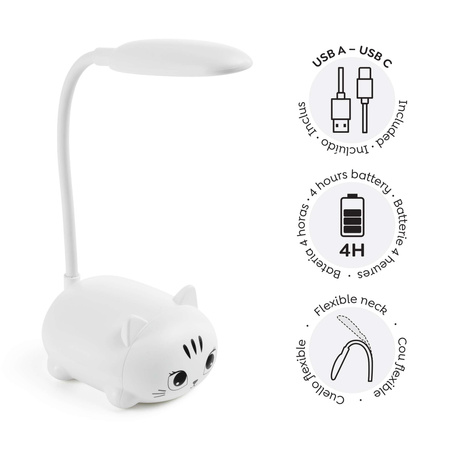 Lampka LED Miquelrius - Biały Kotek