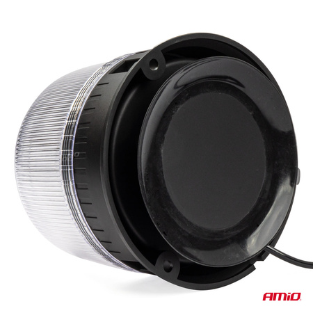 Lampa ostrzegawcza błyskowa kogut 24 LED W25M 12V 24V AMIO-03340