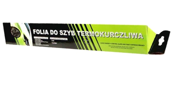 Folia do szyb termokurczliwa SUPER CIEMNO CZARNA 76x300cm z WARSTWĄ OCHRONNĄ, 95%