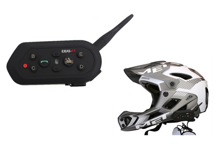 Interkom motocyklowy intercom E6 na 2 kaski + pilot