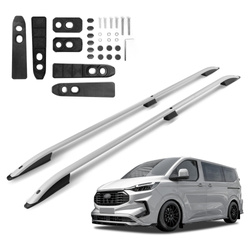 Relingi dachowe Ford Tourneo Custom II V710 L1 | SWB 2023- Srebrny SHORT