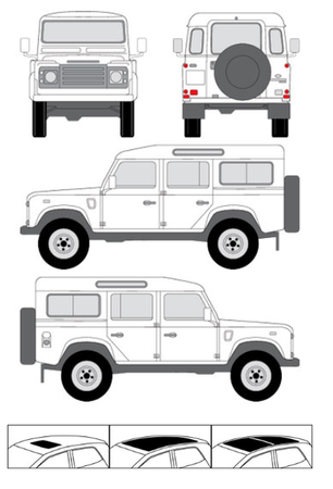 Platforma dachowa Land Rover Defender 5d ( 110 )