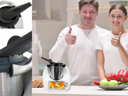 NASADKA ODPROWADZAJĄCA PARĘ SZARA THERMOMIX MONSIEUR OCHRONA PRZED WILGOCIĄ SILIKON SZARA CZĘŚĆ ZAMIENNA