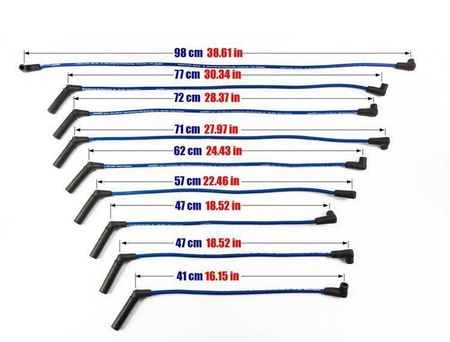 Przewody zapłonowe PowerTEC JEEP GRAND CHEROKEE 5.2 5.9 V8 92-99 Czerwone