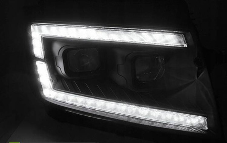 Reflektory Tube Led Black Do Vw Crafter Ii 2017-