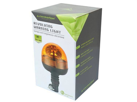 Lampa ostrzegawcza H1 12 i 24V ślimakowa , elastyczna, pomarańczowa, E8 ECE R65