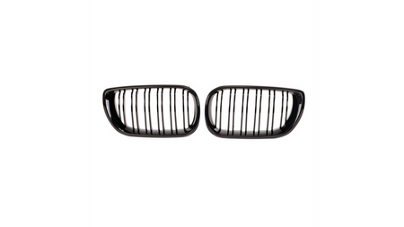 Grill sportowy podwójne żeberka Gloss Black BMW 3 E46 Compact Facelift 2001-2005