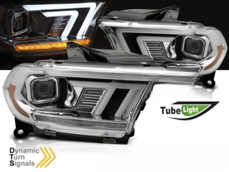Reflektory przednie soczewkowe CHROM LED Dodge Durango 2010–2013
