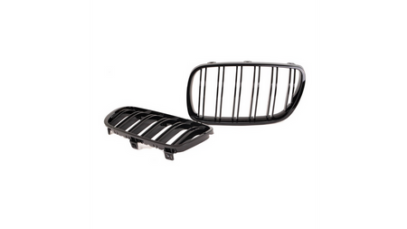 Grill sportowy podwójne żeberka Gloss Black BMW X3 E83 Facelift 2006-2010