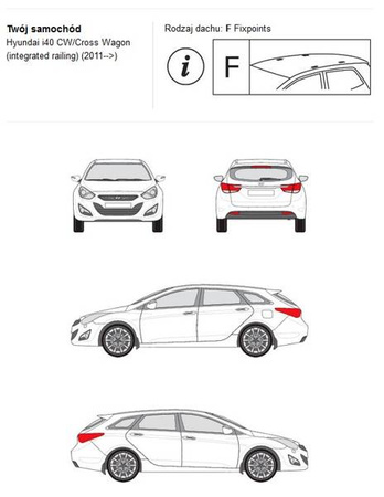 Bagażnik dachowy CRUZ AIRO FIX DARK Hyundai i40 CW