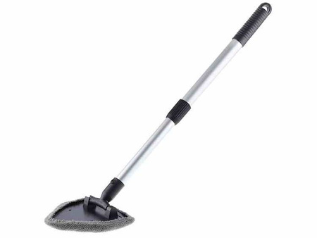 Myjka do szyb z mikrofibry, trójkątna, uchwyt aluminiowy teleskopowy 38 - 52 cm