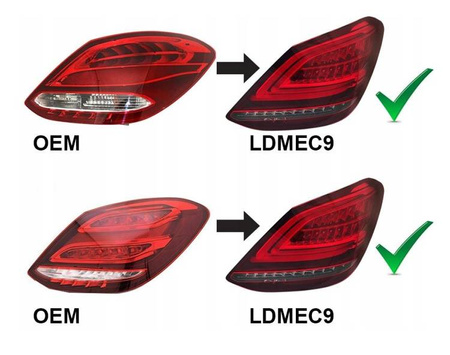 LAMPY TYLNE DIODOWE LED do MERCEDES W205 14-18