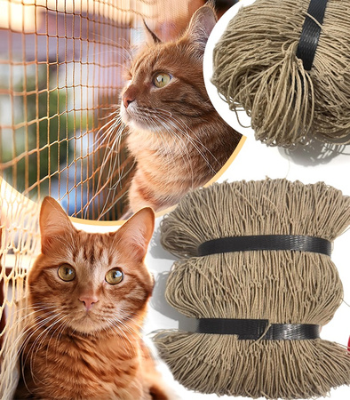 SIATKA ZABEZPIECZAJĄCA 3 X 8 M OCHRONA PRZED WYPADNIĘCIEM DLA KOTA PRZECIW GOŁĘBIOM OCZKO 5 X 5 CM NA BALKON OKNO