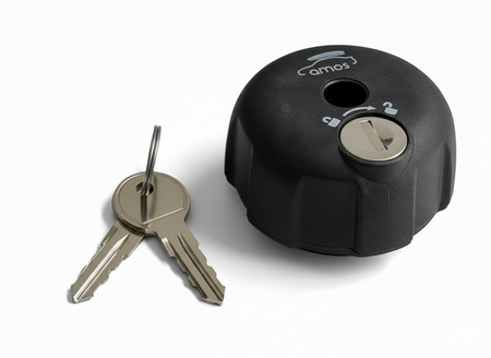 Zamykana gałka z zamkiem M8 do bagażnika rowerowego Amos / Peruzzo / Aguri – komplet 3 szt.