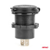 Ładowarka samochodowa z gniazdami USB wodoodporna z włącznikiem 2x USB-C 12V 24V AMIO-04224