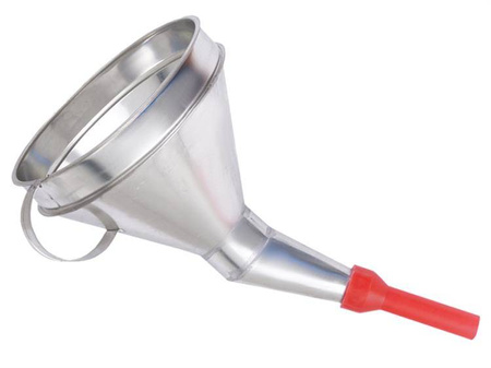 Lejek metalowy z plastikową końcówką, czasza 165 mm, skośny
