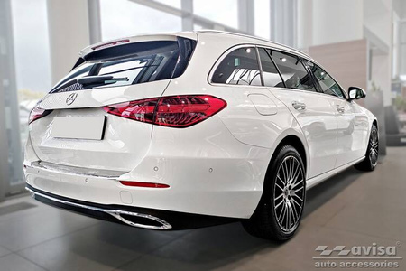 Nakładka na zderzak tylny do Mercedes C S206 Kombi (Stal)