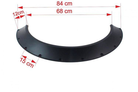 Poszerzenia nadkoli Uniwersalne Czarne 840mm