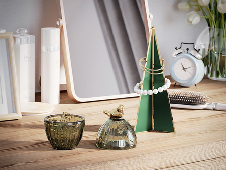 STOJAK NA BIŻUTERIĘ BRANSOLETKI NASZYJNIKI STOŻEK WYSOKI SMUKŁY ELEGANCKI NOWOCZESNY OZDOBNY