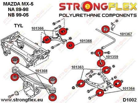 Tuleja mocowania tylnego dyferencjału