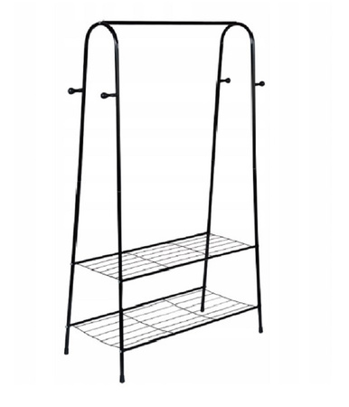 STOJAK NA UBRANIA WIESZAK REGAŁ STOJĄCY PÓŁKI GARDEROBA 160 X 100 CM