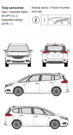 Bagażnik dachowy CRUZ S-FIX Opel Zafira Tourer C