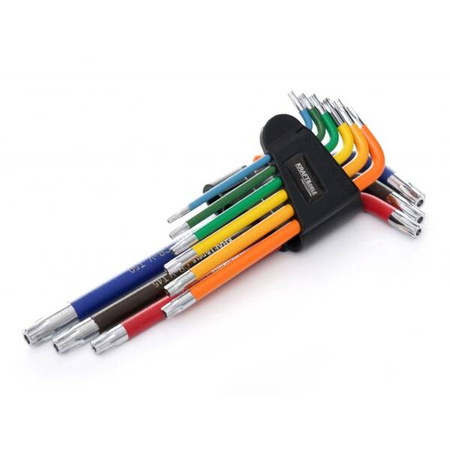 ZESTAW KOLOROWYCH IMBUSÓW TORX 9 EL. KD11930