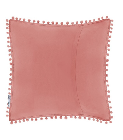 POSZEWKA DEKORACYJNA 2 SZT POKROWIEC OZDOBNY 45 X 45 CM TŁOCZONE WZORY I POMPONY