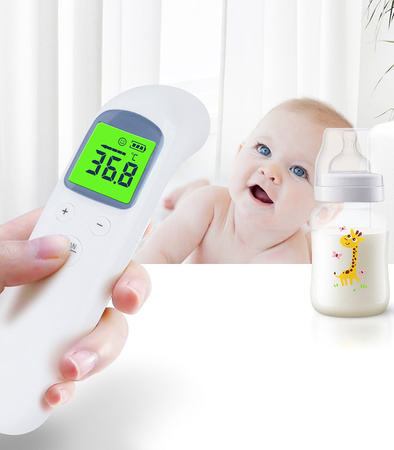 TERMOMETR BEZDOTYKOWY NA PODCZERWIEŃ LEKARSKI MEDYCZNY DUŻY CYFROWY WYŚWIETLACZ