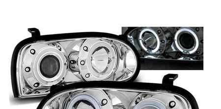 Reflektory przednie VW Golf III CHROM RINGI