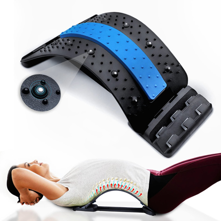 PRZYRZĄD DO ROZCIĄGANIA PLECÓW MASAŻER Z MAGNESAMI BACK STRETCHER Z PUDEŁKIEM