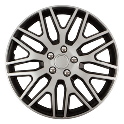 Kołpak samochodowy czarno srebrny ze śrubami chrom Dakar NC 16" cali