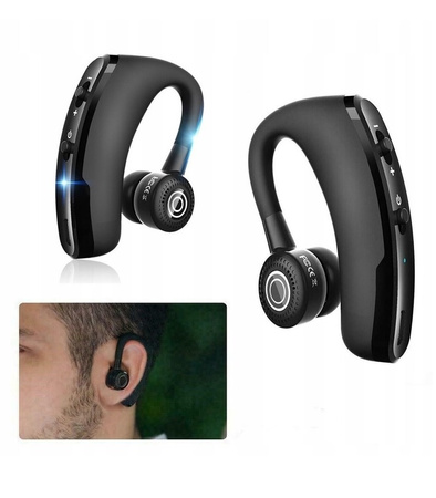 ZESTAW SŁUCHAWKOWY BLUETOOTH SŁUCHAWKA BEZPRZEWODOWA DO UCHA ŁADOWANIE USB