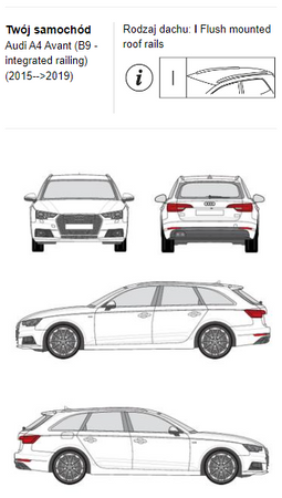 Bagażnik dachowy CRUZ AIRO FIX DARK Audi A4 Avant B8 B9